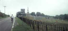 Up toward the church